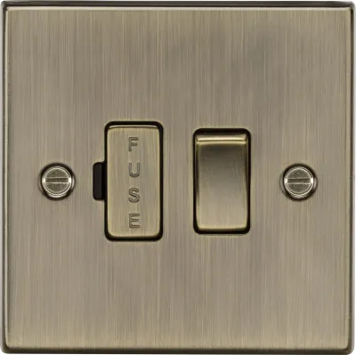 K/Bridge 13A Switched Fused Spur Unit - Antique Brass