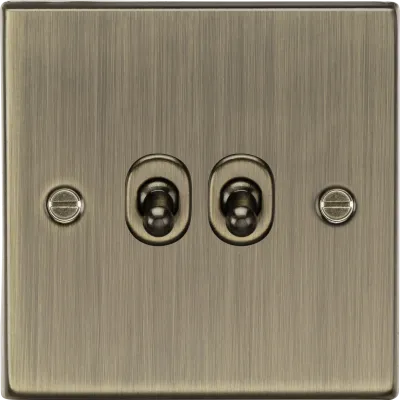 K/Bridge 10AX 2G 2-way Toggle Switch - Antique Brass