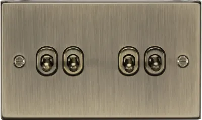K/Bridge 10AX 4G 2-way Toggle Switch - Antique Brass