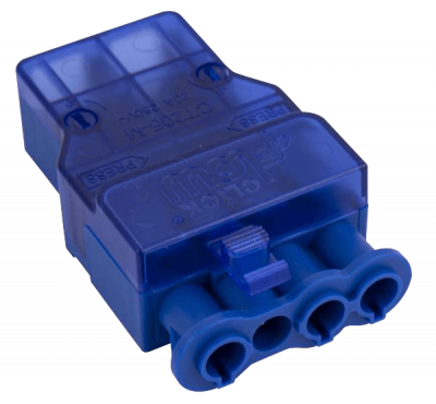 Click Flow 250V~ 20A 4 Pole Male Push Fit Connector