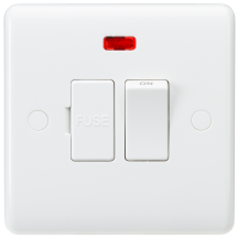 K/Bridge 13A Switched Fused Spur Unit with Neon and Flex Outlet from Base