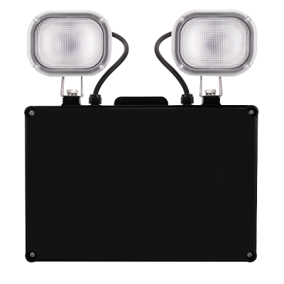 ESP Duceri Emergency Twin Spot 6W LED IP40 Lithium Battery Non-Maintained Black