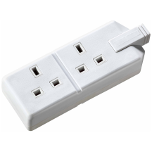 BG 13a 2gang Extension Socket White