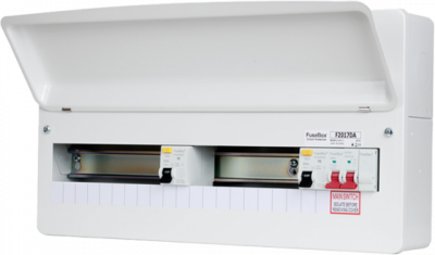 Fusebox DUAL RCD 17 WAY 2x 80A 30MA TYPE A