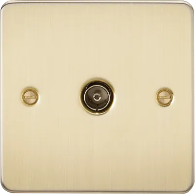 K/Bridge TV Outlet (non-isolated) - Brushed Brass