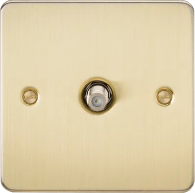 K/Bridge SAT TV Outlet (non-isolated) - Brushed Brass