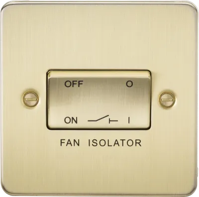 K/Bridge 10A Fan Isolator Switch - Brushed Brass