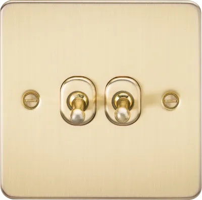 K/Bridge 10AX 2G 2-way Toggle Switch - Brushed Brass