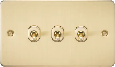 K/Bridge 10AX 3G 2-way Toggle Switch - Brushed Brass