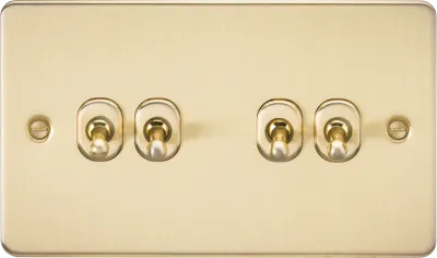K/Bridge 10AX 4G 2-way Toggle Switch - Brushed Brass