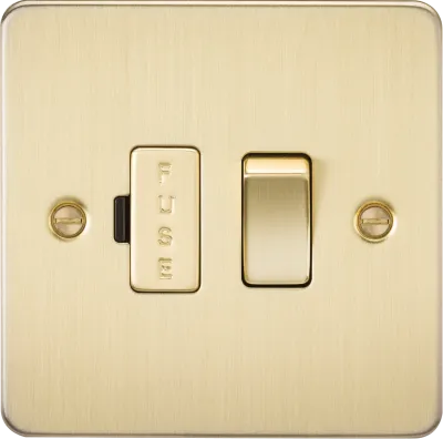 K/Bridge 13A Switched Fused Spur Unit - Brushed Brass