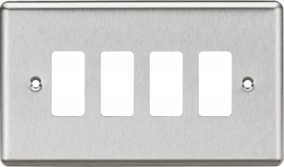 K/Bridge 4G Grid Faceplate - Brushed Chrome