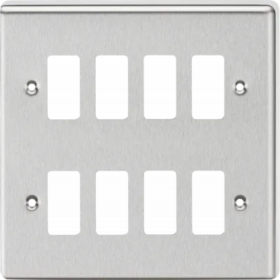 K/Bridge 8G Grid Faceplate - Brushed Chrome