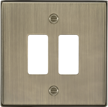 K/Bridge 2G Grid Faceplate - Antique Brass