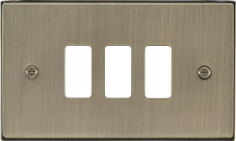 K/Bridge 3G Grid Faceplate - Antique Brass