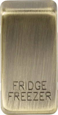 K/Bridge Switch cover Inchmarked FRIDGE FREEZERInch - antique brass