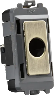 K/Bridge Flex outlet module (up to 10mm) - antique brass