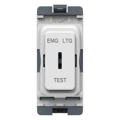 Thrion 20A 2Way Key Switch (EMG LTG TEST) White Moulded