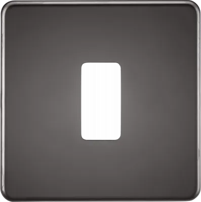 K/Bridge Screwless 1G grid faceplate - black nickel