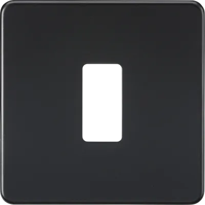K/Bridge Screwless 1G grid faceplate - matt black