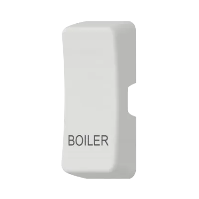 Thrion Switch Cover marked InchBOILERInch White Moulded