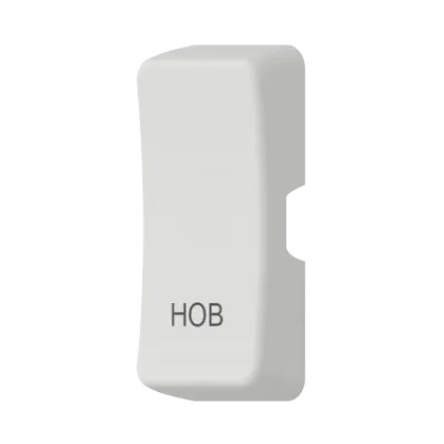 Thrion Switch Cover marked "HOB" White Moulded