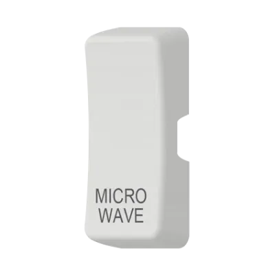 Thrion Switch Cover marked "MICROWAVE" White Moulded