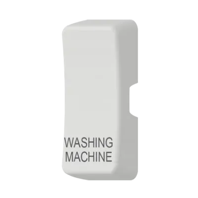 Thrion Switch Cover marked "WASHING MACHINE" White Moulded