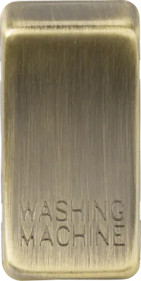 K/Bridge Switch cover "marked WASHING MACHINE" - antique brass