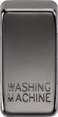K/Bridge Switch cover "marked WASHING MACHINE" - black nickel
