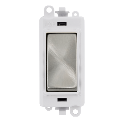 Click GridPro 20AX 2 Way Switch Module White Insert/Satin Chrome