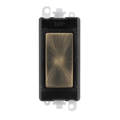 Click GridPro Blank Module Black Insert/Antique Brass