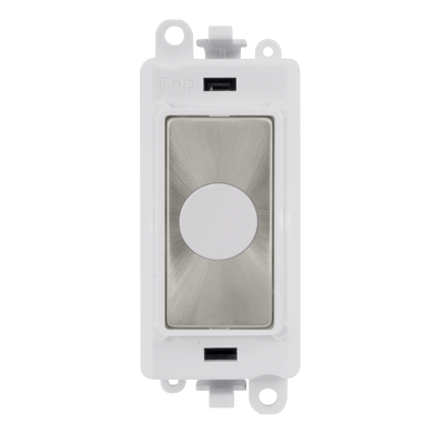 Click GridPro 20A Flex Outlet Module White Insert/Satin Chrome