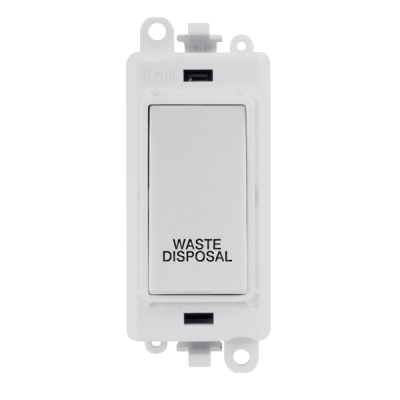Click GridPro 20AX DP Switch Module "WASTE DISPOSAL" White Insert