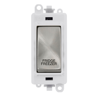 Click GridPro 20AX DP Switch Module InchFRIDGE FREEZERInch White Insert/Satin Chrome