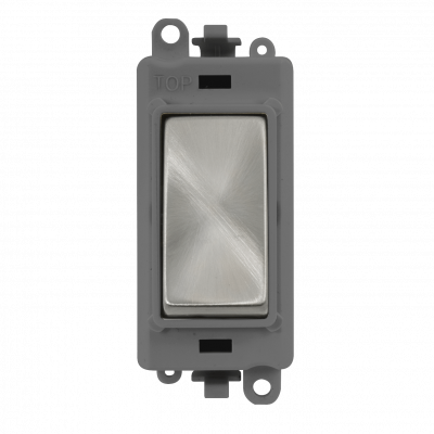 Click GridPro 20AX Intermediate Switch Module Grey Insert/Satin Chrome