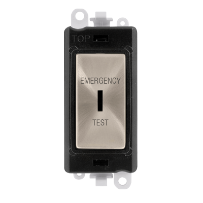 Click GridPro 20AX DP Keyswitch Module "EMERGENCY TEST" Black Insert/Brushed Stainless