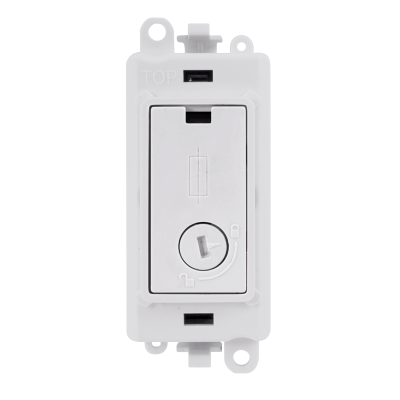 Click GridPro 13A Fused Connection Lockable Module White Insert