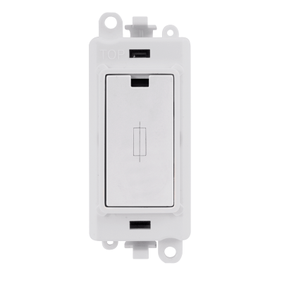 Click GridPro 13A Fused Connection Lockable Module White Insert