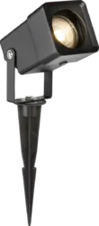 K/Bridge 230V IP65 GU10 Square Spike Light - Black