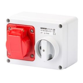 Gewiss Horizontal Interlocked Socket 16A 380V 3P+E