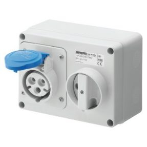 Gewiss Horizontal Interlocked Socket 32A 220V 2P+E