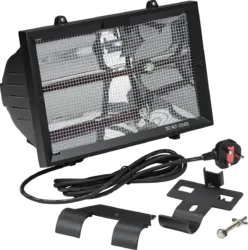 K/Bridge 230V IP24 1.3kW shortwave infrared heater &ndash; Black