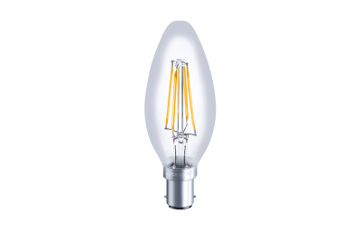 Integral omni filament candle lamp B15 470lm 3.4w 2700k dimmable 330 beam clear full glass