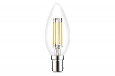 Integral omni filament candle lamp B15 470lm 3.4w 4000k dimmable 330 beam clear full glass