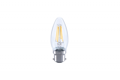Integral omni filament candle lamp B22 470lm 3.4w 2700k dimmable 330 beam clear full glass