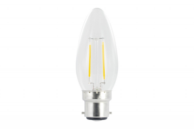 Integral omni filament candle lamp B22 250lm 2.0w 4000k non-dimm 320 beam clear full glass