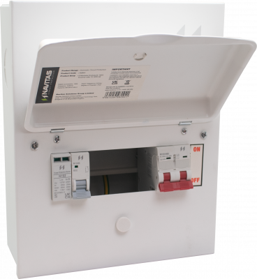 NAVITAS Consumer Unit - 5 useable Ways c/w 100A incomer & T2 Hyrbid SPD Kit