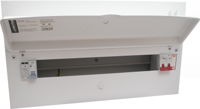 NAVITAS Consumer Unit - 18 useable Ways c/w 100A incomer & T2 Hyrbid SPD Kit