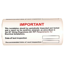 Ind Signs IS54100R Inspection Label Pk=100